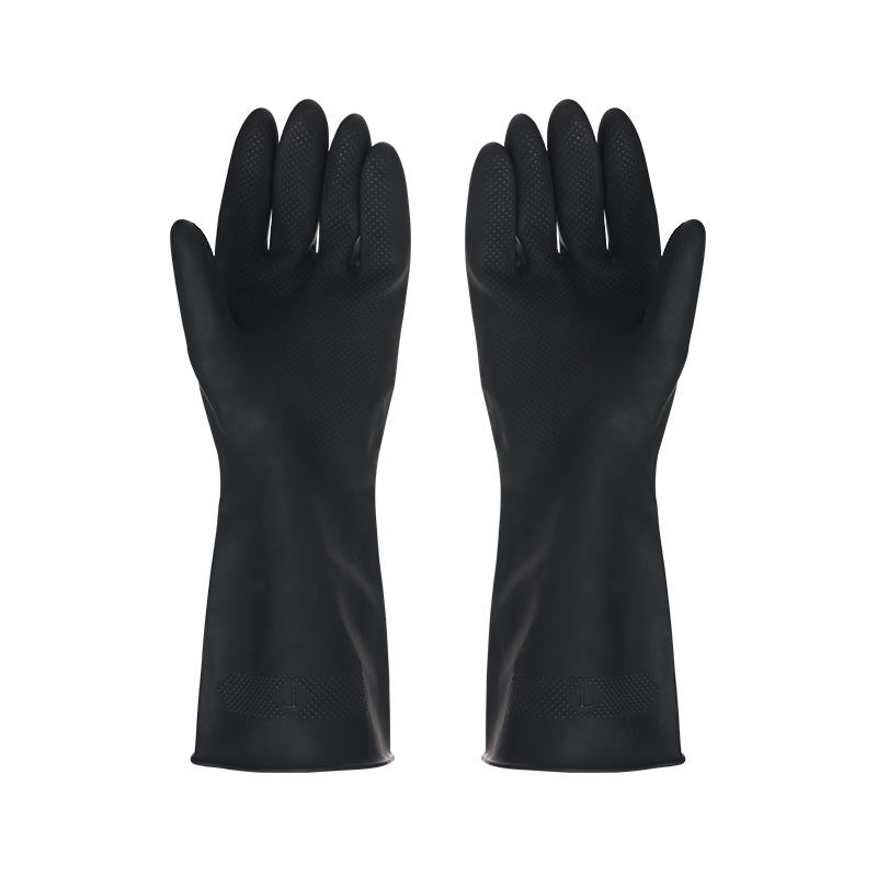 Dish Glove Rubber - 1คู่ถุงมือสีดำบ้านทำความสะอาดถุงมือ Garden จานนิ้วมือยางล้างจานทำความสะอาดถุงมือ