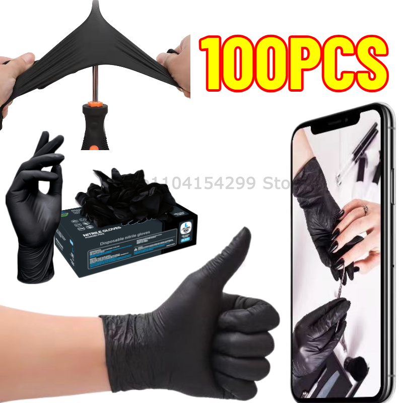 Nitrile Mechanic Glove - ถุงมือไนไตรล์กันน้ำแบบใช้แล้วทิ้ง ถุงมือล้างจาน ถุงมือครัวเรือน ถุงมือทำความสะอาดสุนัข ถุงมือสำหรับทำอาหาร ถุงมือยางลาเท็กซ์