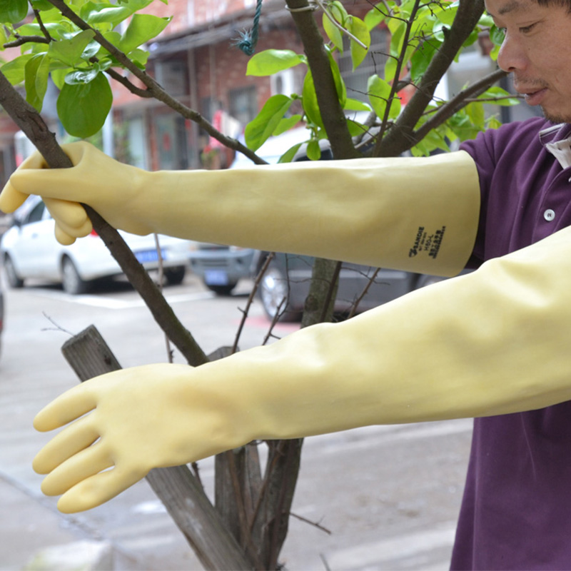 Dish Glove Rubber - ยาวหนาหนาทำความสะอาดจานล้างในครัวเรือน Scrubbe Repeatab ล้างจานกันน้ำสำหรับถุงมือ
