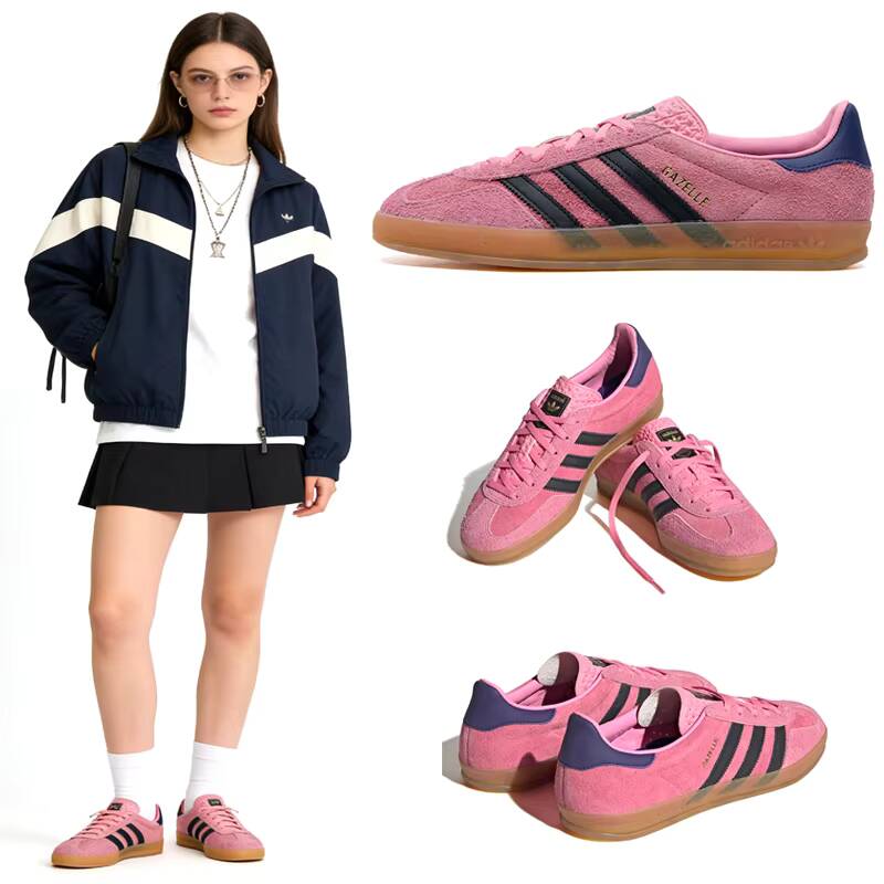 Adidas Shoes Gazelle - INDOOR Adidas GAZELLE W รองเท้าผ้าใบผู้หญิงคลาสสิกรองเท้าฝึกสเก็ตบอร์ดรองเท้าลำลองแบบสบาย ๆ