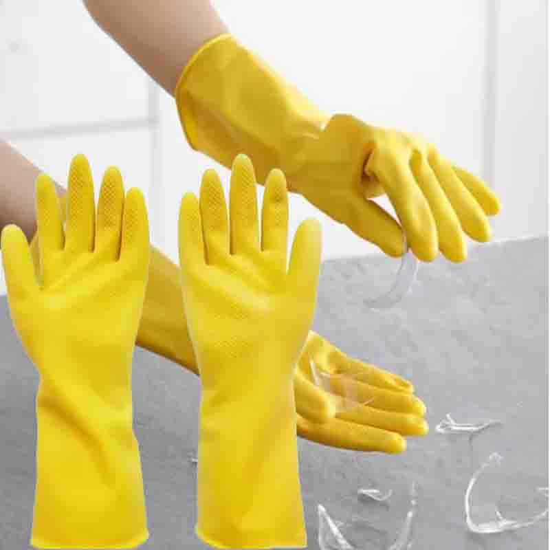 Dish Glove Rubber - ถุงมือทำความสะอาดงานบ้าน 1-10 ชิ้น สำหรับผู้หญิง ใช้ในครัว ล้างจาน