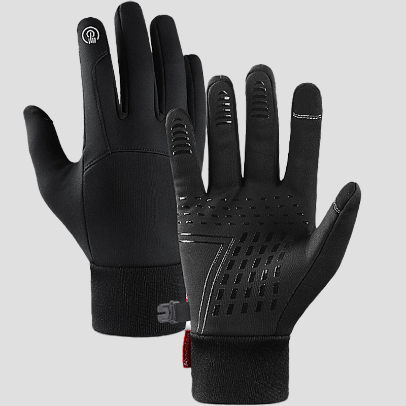 Gardening Glove Waterproof - ถุงมือปั่นจักรยานกลางแจ้งสำหรับผู้ชาย กีฬาฤดูใบไม้ร่วงและฤดูหนาว ถุงมือกันลมและกำมะหยี่อุ่นๆ สำหรับหน้าจอสัมผัส ถุงมือสกีอุ่นๆ