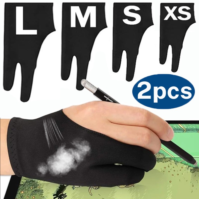 Touchscreen Glove Capacitive - ถุงมือวาดภาพการปฏิเสธฝ่ามือถุงมือสองนิ้วสําหรับ Apple iPad แท็บเล็ตแบบ Capacitive หน้าจอศิลปินแท็บเล็ตกราฟิกมือขวา/ซ้าย