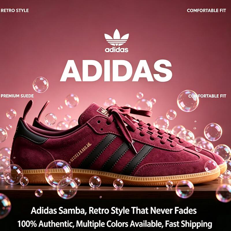 Adidas Shoes Gazelle - อาดิดาส แซมบา เทรฟอยล์รองเท้าผ้าใบหุ้มข้อต่ำสำหรับทุกเพศ, รองเท้าผ้าใบแฟชั่นสไตล์สตรีทแบบคลาสสิกที่ทนทานต่อการสึกหรอ JR3848