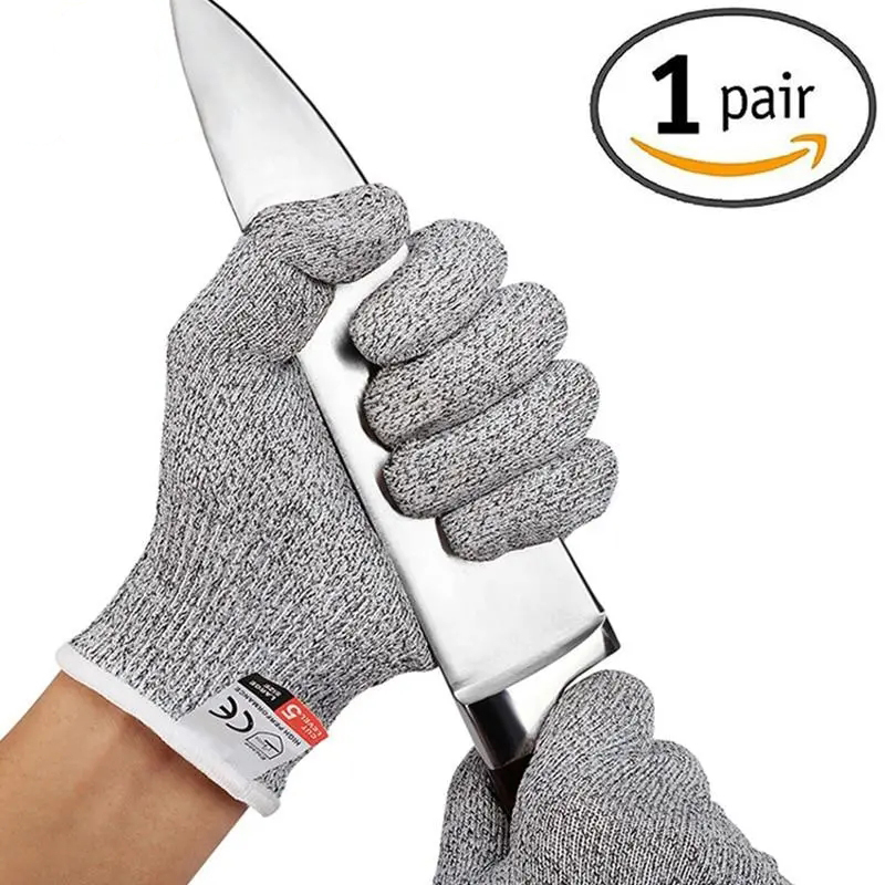 Cut Resistant Glove - ระดับ 5 ตัดหลักฐาน Stab ทนลวดโลหะถุงมือครัว Butcher