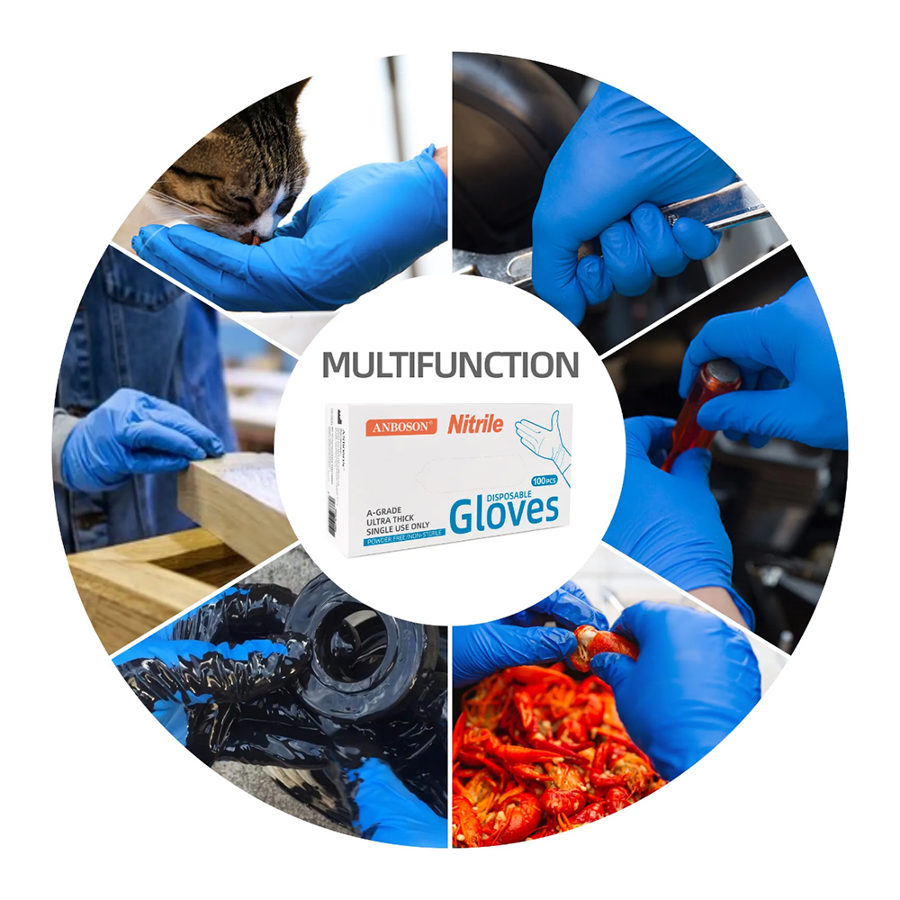 ถุงมือไนไตรล์แบบไม่มีแป้ง ถุงม - Exam Glove Nitrile บทวิจารณ์และราคา