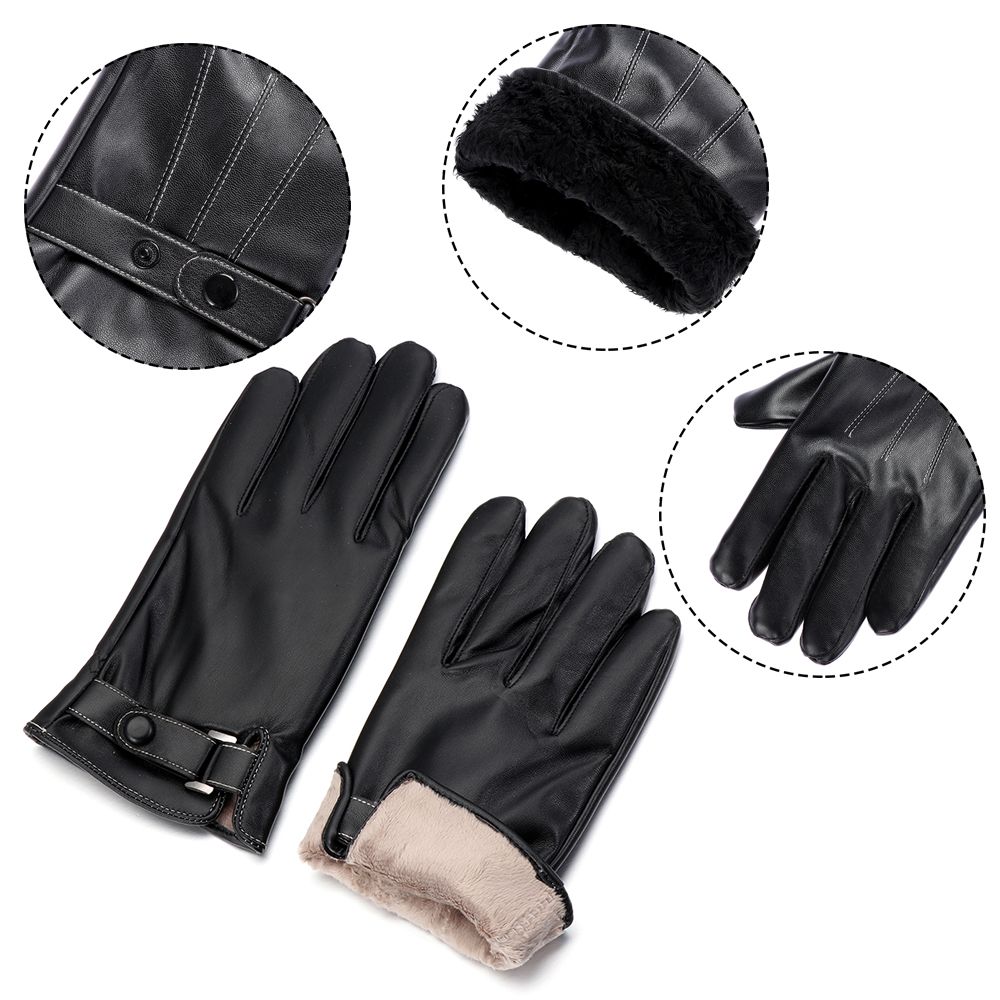 ถุงมือหนังขนแกะกันหนาวสำหรับผู - Leather Driving Glove บทวิจารณ์และราคา