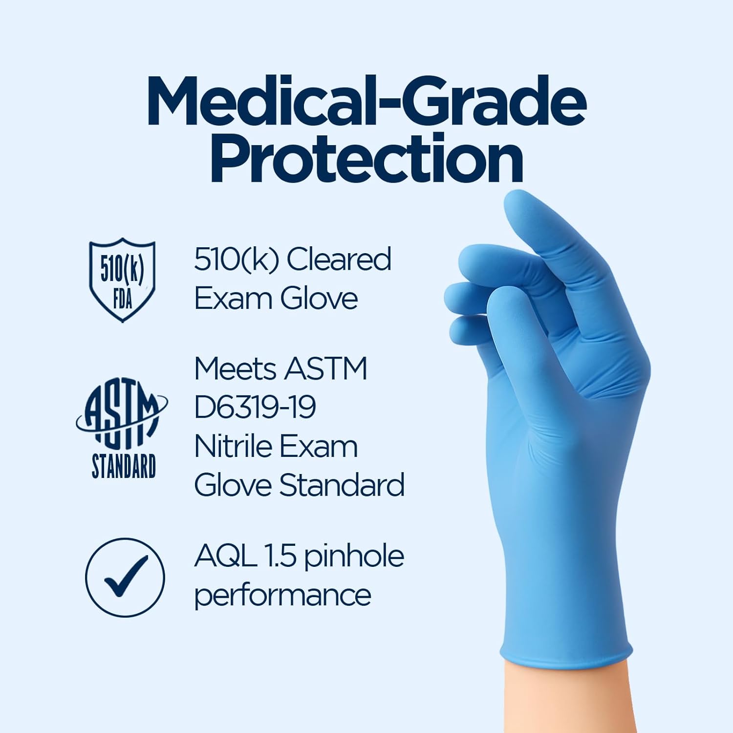 ถุงมือตรวจโรคไนไตรล์เกรดทางการ - Exam Glove Nitrile บทวิจารณ์และราคา