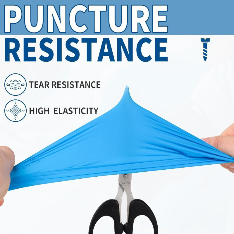 100 ชิ้น ถุงมือไนไตรล์สีฟ้าแบบ - Nitrile Mechanic Glove บทวิจารณ์และราคา