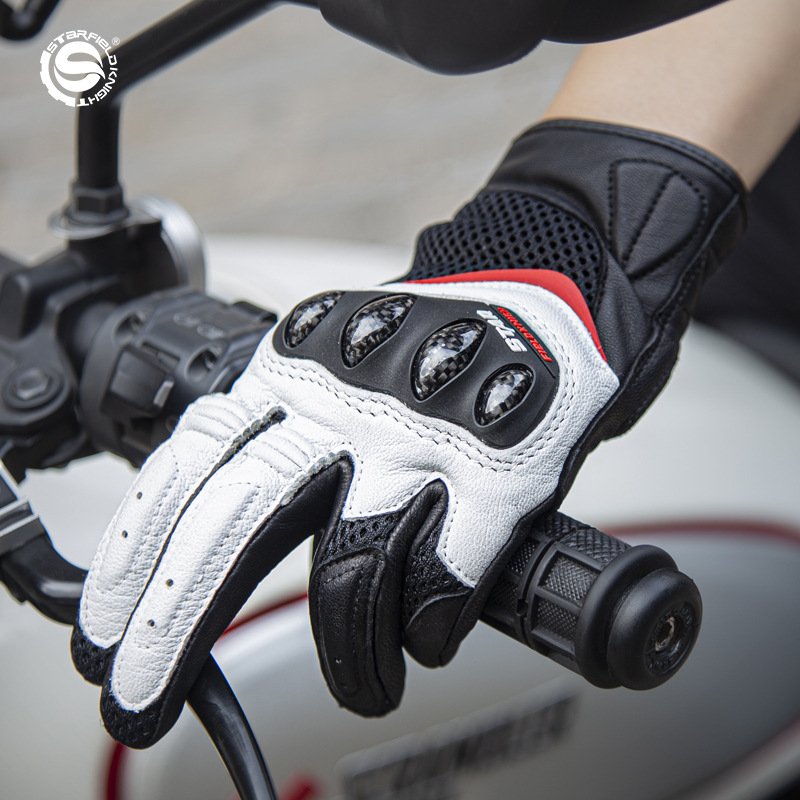ถุงมือขี่มอเตอร์ไซค์สำหรับผู้ห - Motorcycle Glove Knuckle บทวิจารณ์และราคา
