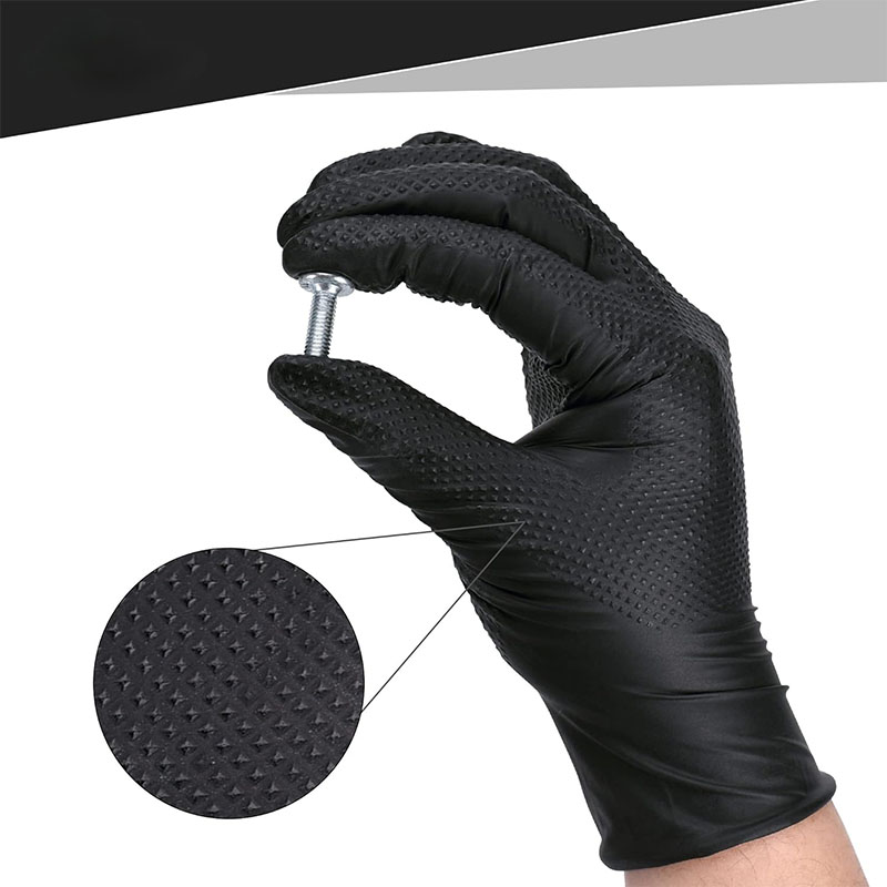 ถุงมือไนไตรล์สีดำสำหรับงานหนัก - Nitrile Mechanic Glove บทวิจารณ์และราคา