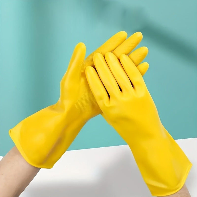 1 คู่ (2 ชิ้น) ถุงมือยางล้างจา - Dish Glove Rubber บทวิจารณ์และราคา