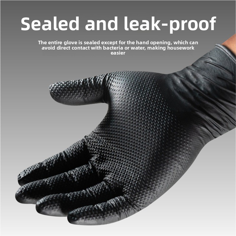 ถุงมือไนไตรล์ลายเพชรสำหรับงานห - Nitrile Mechanic Glove บทวิจารณ์และราคา