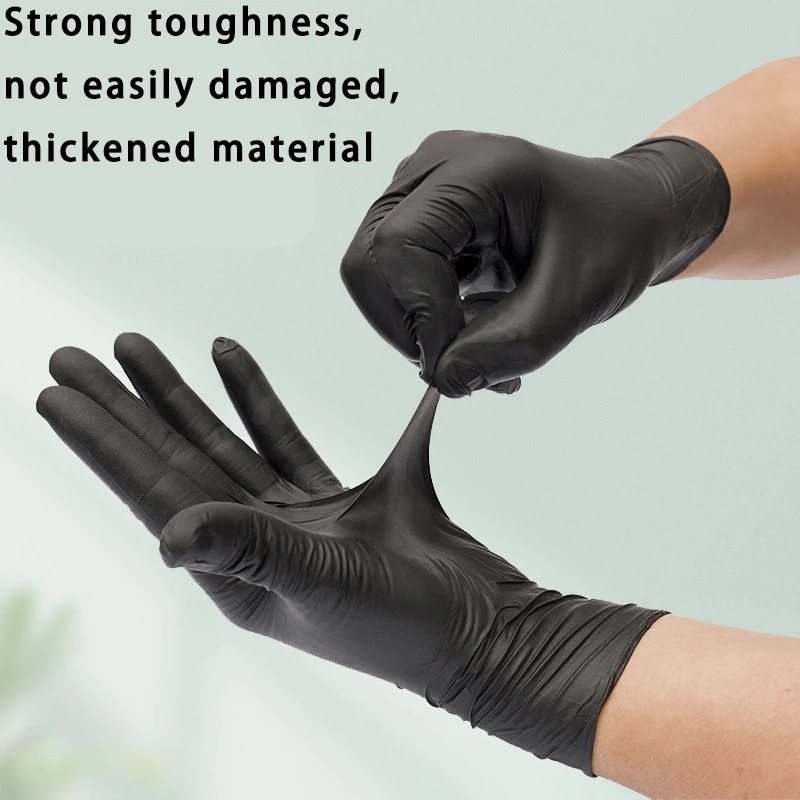 ถุงมือไนไตรล์แบบใช้แล้วทิ้งสีด - Nitrile Mechanic Glove บทวิจารณ์และราคา