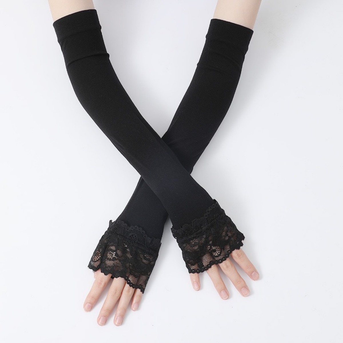 ถุงมือยาวสำหรับผู้หญิงแบบไม่มี - Fingerless Glove Knit บทวิจารณ์และราคา