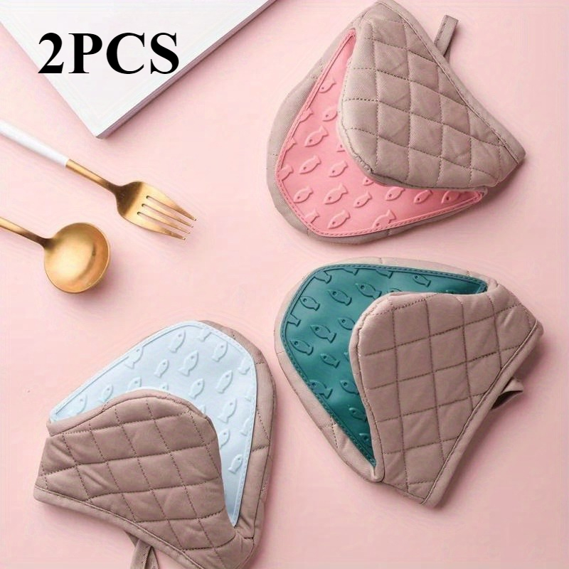 แผ่นซิลิโคน 2 ชิ้น |   ด้ามจับ - Oven Mitt Silicone บทวิจารณ์และราคา
