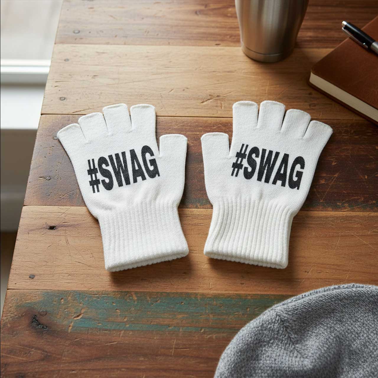 ถุงมือไร้นิ้วแบบยูนิเซ็กซ์ถุงม - Fingerless Glove Knit บทวิจารณ์และราคา