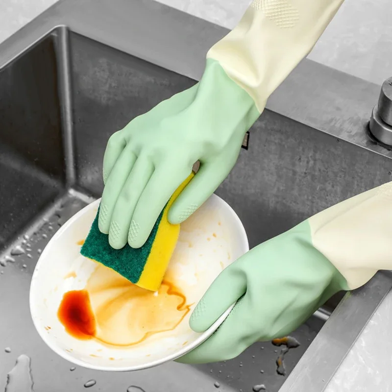 ถุงมือครัวแบบหนา ถุงมือล้างจาน - Dish Glove Rubber บทวิจารณ์และราคา