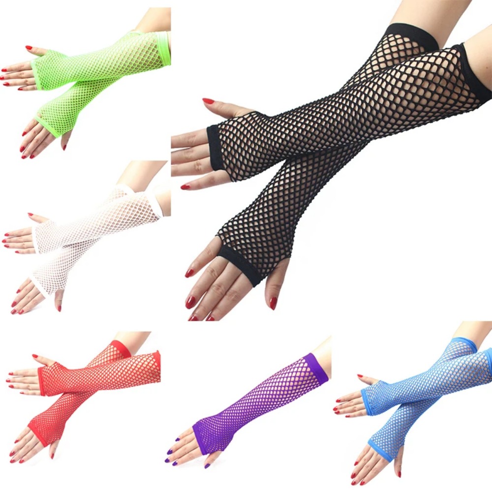 ถุงมือยาวแบบตาข่ายสีนีออนสำหรั - Fingerless Glove Knit บทวิจารณ์และราคา