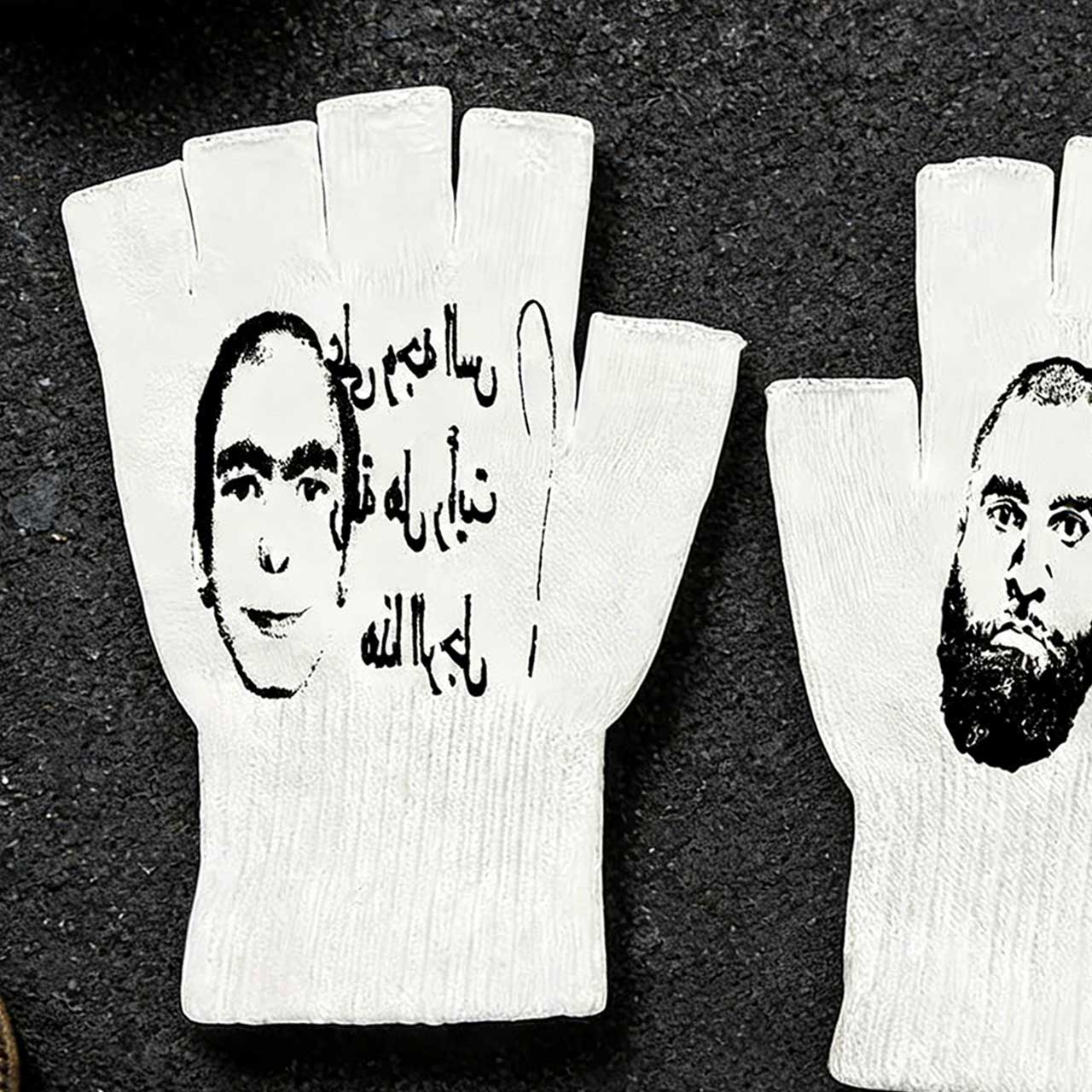 ถุงมือไร้นิ้วลายพิมพ์ย้อนยุค Y - Fingerless Glove Knit บทวิจารณ์และราคา