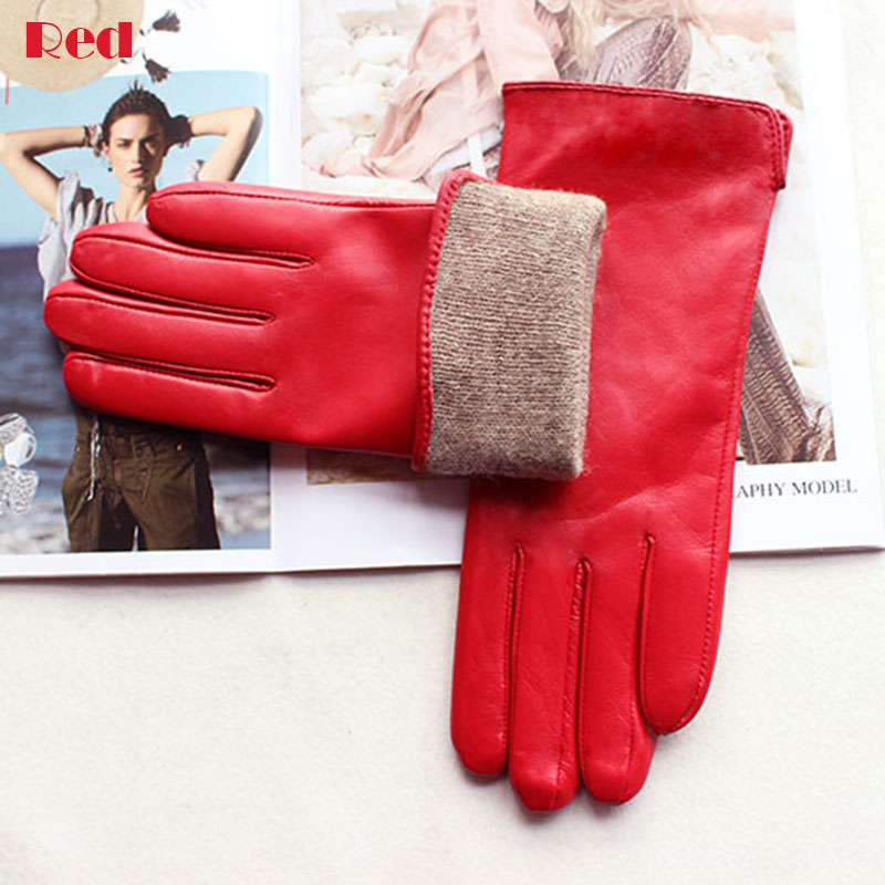ถุงมือหนังแกะสีสำหรับผู้หญิง ท - Leather Driving Glove บทวิจารณ์และราคา