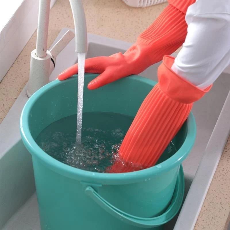 ถุงมือยางล้างจานแบบใช้ซ้ำได้ ถ - Dish Glove Rubber บทวิจารณ์และราคา