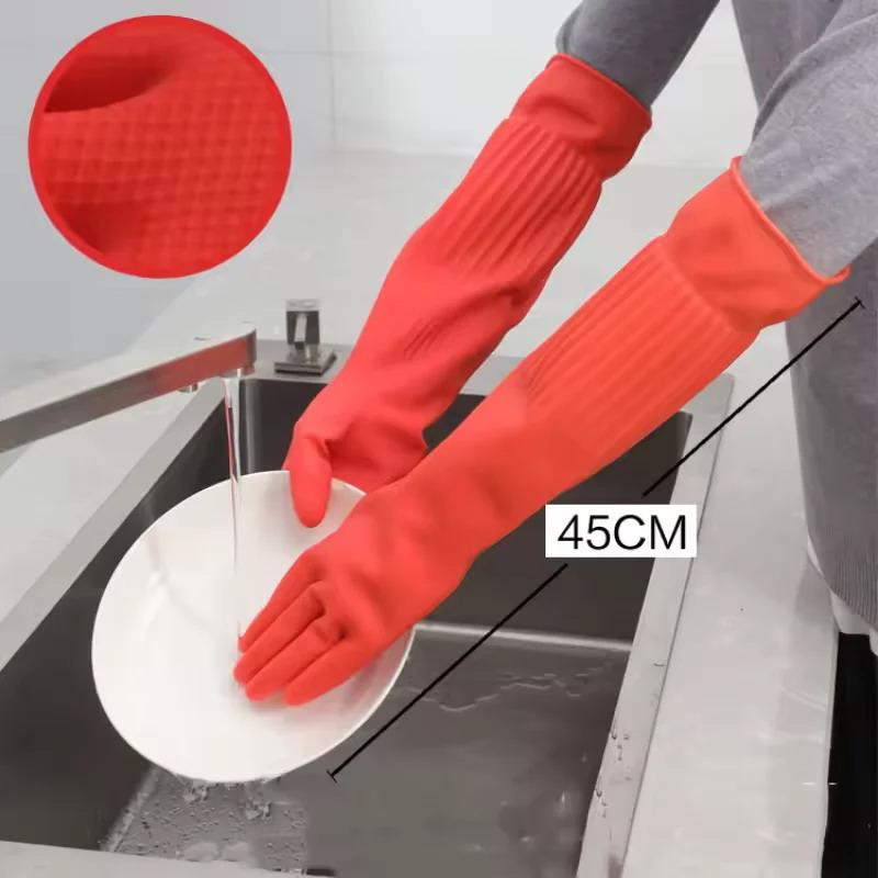ถุงมือยางล้างจานแบบใช้ซ้ำได้ ถ - Dish Glove Rubber บทวิจารณ์และราคา