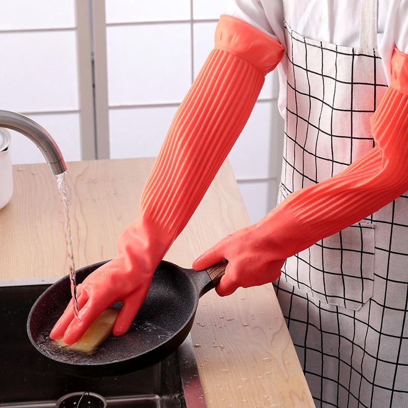 ถุงมือยางล้างจานแบบใช้ซ้ำได้ ถ - Dish Glove Rubber บทวิจารณ์และราคา