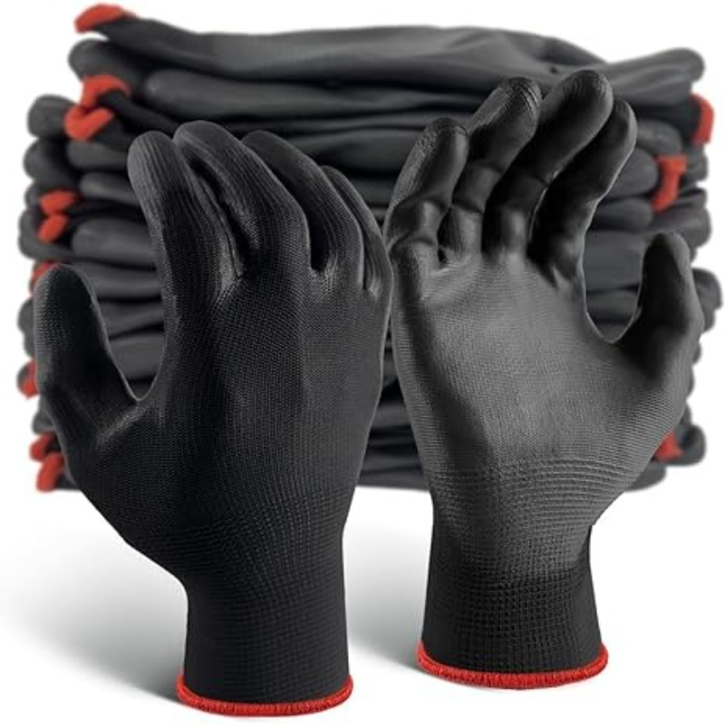 ถุงมือเคลือบ PU สีดำ 6/12/18 ช - Nitrile Mechanic Glove บทวิจารณ์และราคา
