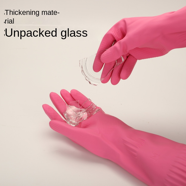 ถุงมือยางล้างจานสีชมพูหนาพิเศษ - Dish Glove Rubber บทวิจารณ์และราคา