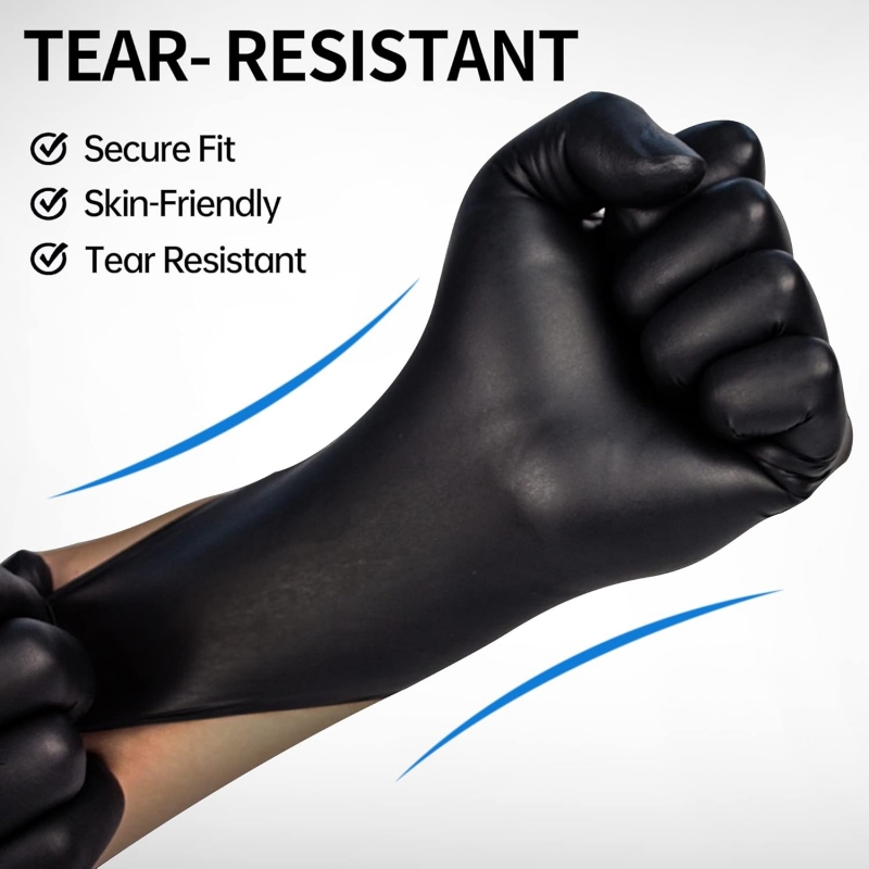 ถุงมือไนไตรล์สีดำ 100 ชิ้น ถุง - Nitrile Mechanic Glove บทวิจารณ์และราคา