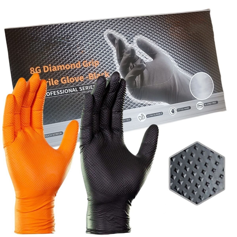 ถุงมือทำงานนิรภัยหนา 8 มิล แบบ - Nitrile Mechanic Glove บทวิจารณ์และราคา