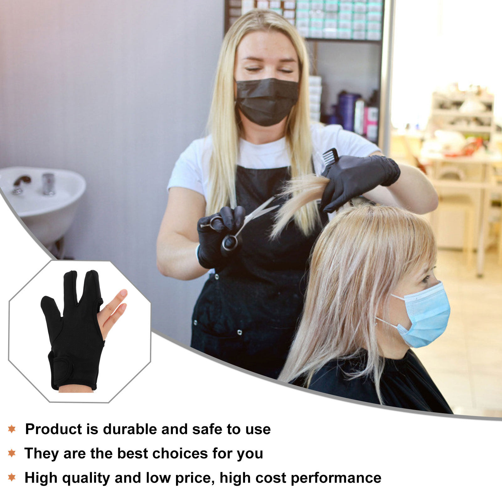 ถุงมือทำผม 3 นิ้ว ทนความร้อน ป - Heat Resistant Glove บทวิจารณ์และราคา